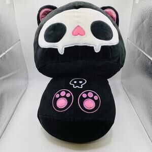 Mewaii Black Cat Mushroom Family Black Bone 16” Plush Stuffed Toy. Very clean!